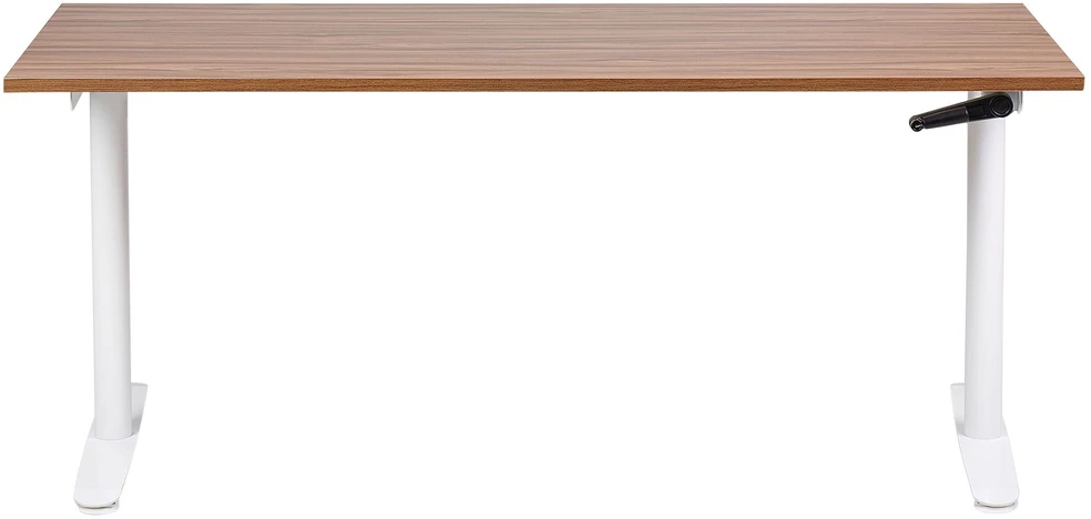 Beliani Reguliuojamo aukščio rašomasis stalas DESTINAS rudas/baltas 160 cm 72 cm