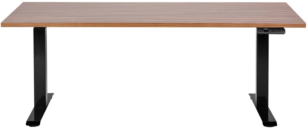 Beliani Reguliuojamo aukščio rašomasis stalas DESTINES rudas/juodas 160 cm 72 cm