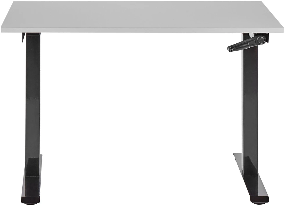 Beliani Reguliuojamo aukščio stalas DESTINES Pilka/ juoda 120 cm 72 cm