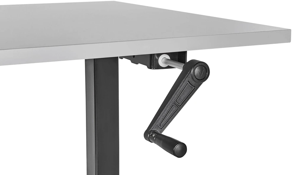 Beliani Reguliuojamo aukščio stalas DESTINES Pilka/ juoda 120 cm 72 cm