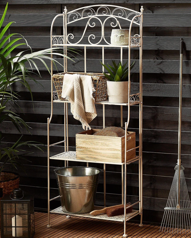 Beliani Rėmas augalams PADUA metalinis 156 cm 61 cm baltas