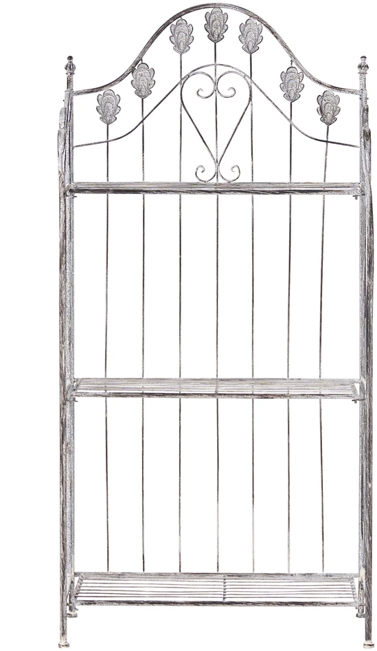 Beliani Rėmas VISANO metalinis 123 cm 59 cm pilkas