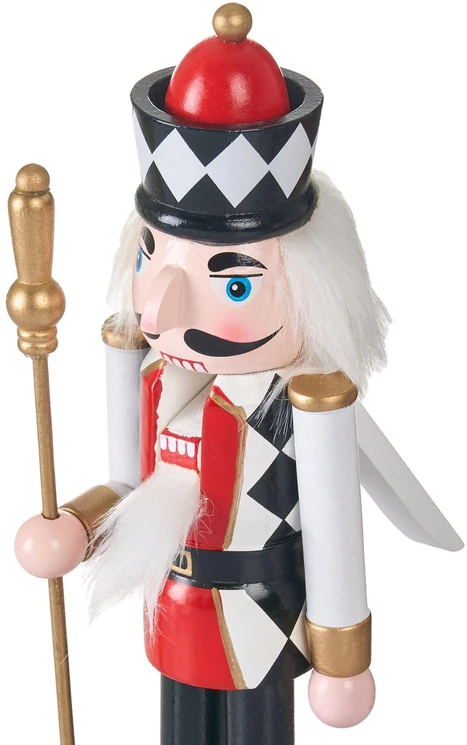 Beliani „RICKLEAN“ dekoracinių figūrėlių rinkinys riešutų gliaudytojai 30 cm red / baltas