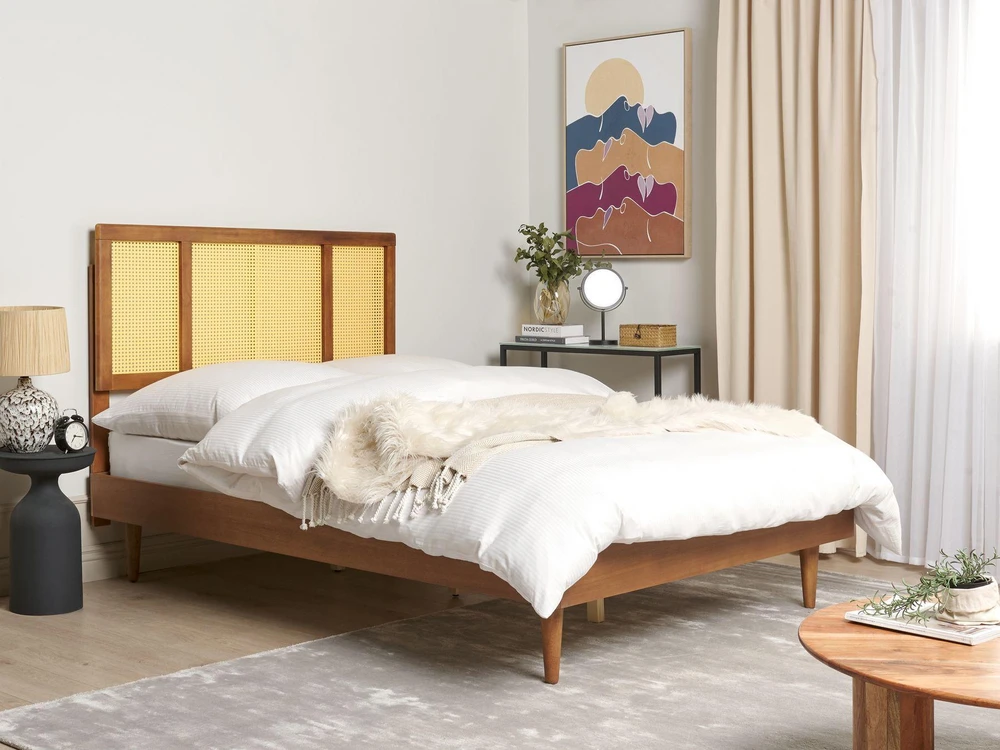 Beliani Rotango lova AURAY 140 x 200 cm ruda