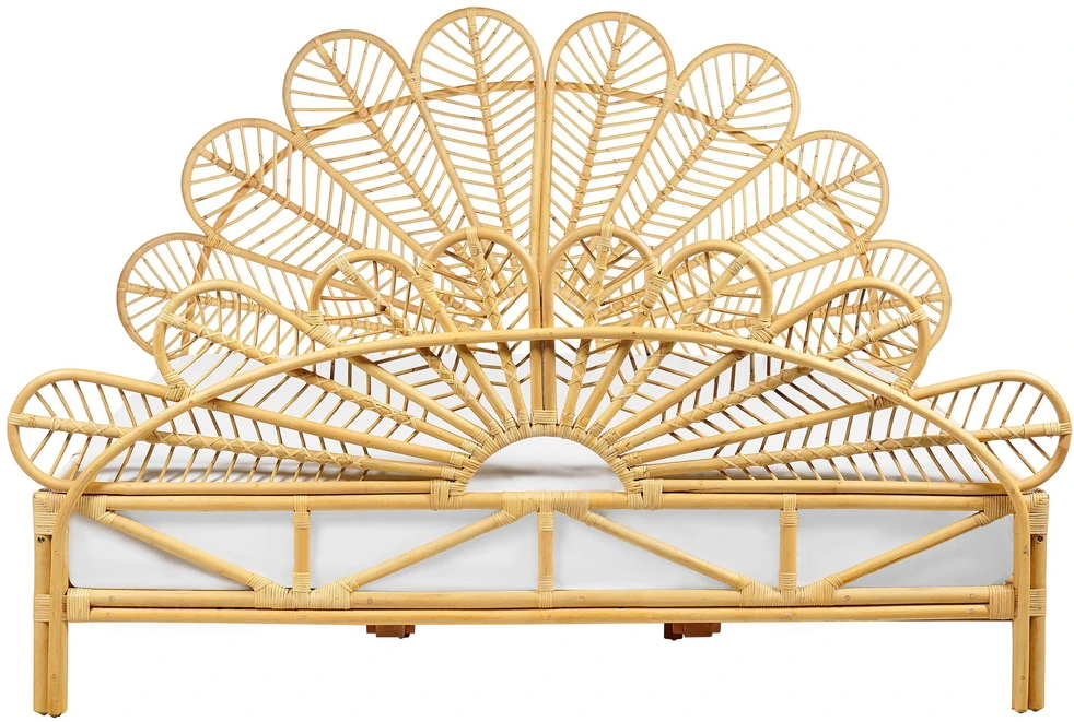 Beliani Rotango lova FLORENTINE 180 x 200 cm šviesiai ruda