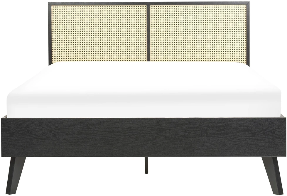 Beliani Rotango lova MONPAZIER 140 x 200 cm juoda