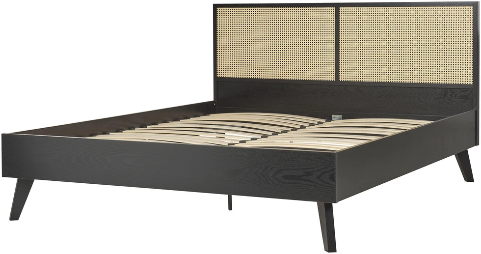 Beliani Rotango lova MONPAZIER 160 x 200 cm juoda