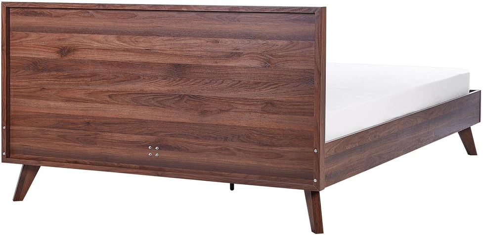 Beliani Rotango lova MONPAZIER 180 x 200 cm tamsiai ruda