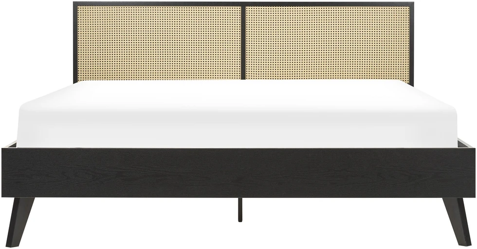 Beliani Rotango lova MONPAZIER 180 x 200 cm Juoda