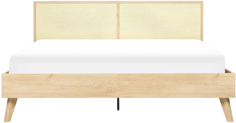Beliani Rotango lova MONPAZIER 180 x 200 cm šviesiai ruda