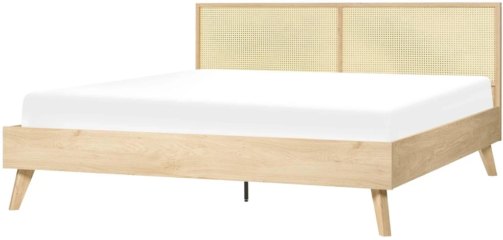 Beliani Rotango lova MONPAZIER 180 x 200 cm šviesiai ruda