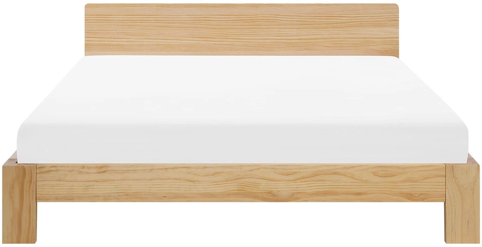 Beliani ROYAN lova iš pušies medienos, 160 x 200 cm, šviesiai ruda