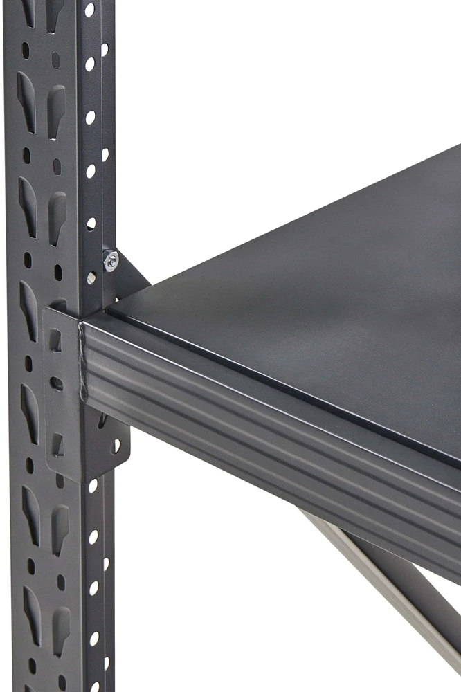 Beliani Sandėliavimo lentyna FIUGGI Metal 200 cm 150 cm Juoda