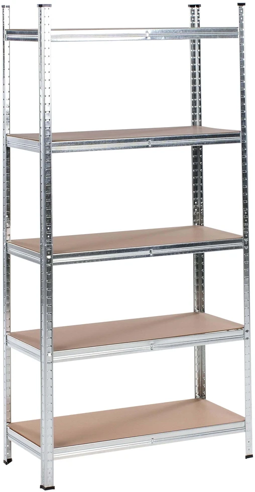 Beliani Sandėliavimo lentyna XITTA Metal 150 cm 75 cm Sidabrinė