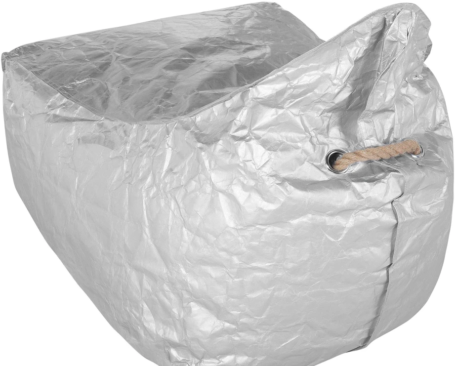 Beliani Sėdmaišis 200 L DROP 63 cm 75 cm sidabrinis