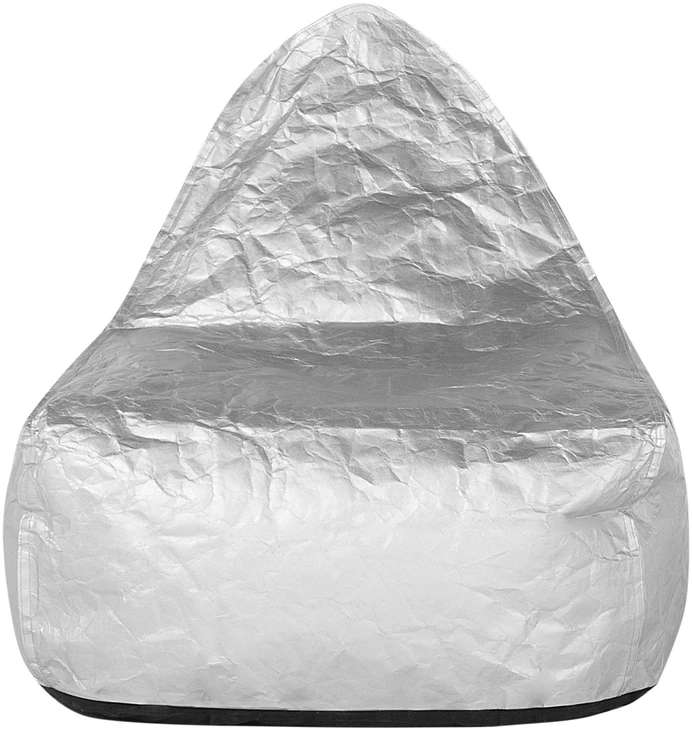 Beliani Sėdmaišis 200 L DROP 63 cm 75 cm sidabrinis
