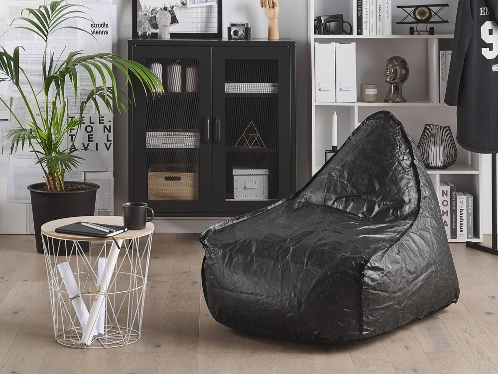 Beliani Sėdmaišis 200 L DROP 63 cm 75 cm Juodas
