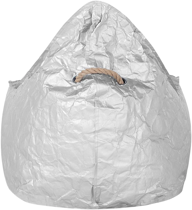 Beliani Sėdmaišis 200 L DROP 63 cm 75 cm sidabrinis