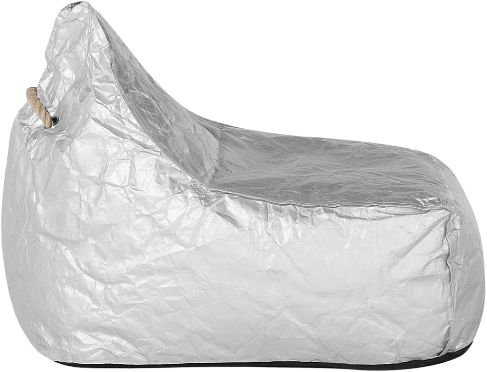 Beliani Sėdmaišis 200 L DROP 63 cm 75 cm sidabrinis