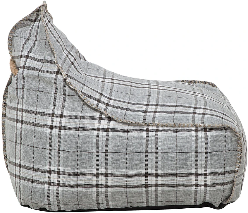Beliani Sėdmaišis 200 L DROP LINEN 63 cm 75 cm Pilkas