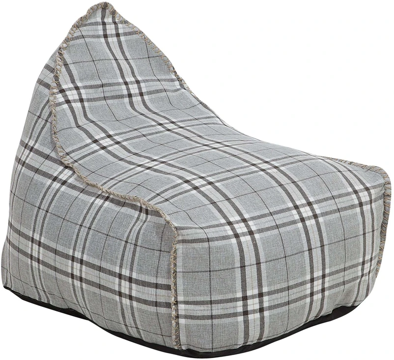 Beliani Sėdmaišis 200 L DROP LINEN 63 cm 75 cm Pilkas