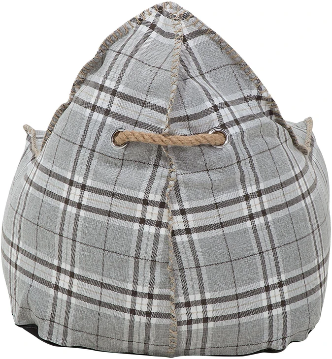 Beliani Sėdmaišis 200 L DROP LINEN 63 cm 75 cm Pilkas