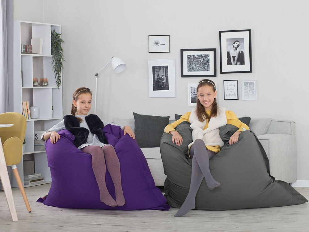 Beliani Sėdmaišis 300 L FUZZY 140 cm 180 cm violetinis