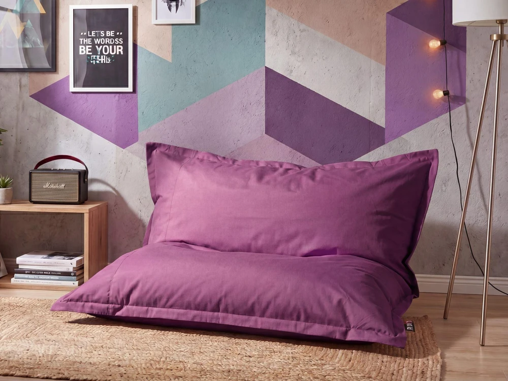 Beliani Sėdmaišis 300 l FUZZY 140 cm 180 cm violetinis