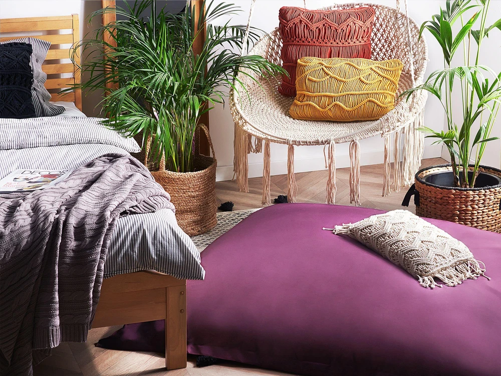 Beliani Sėdmaišis 300 l FUZZY 140 cm 180 cm violetinis