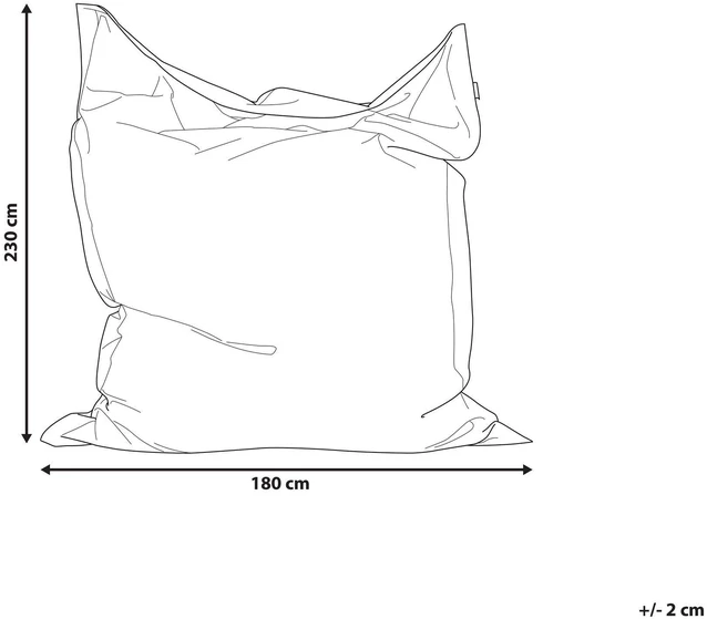 Beliani Sėdmaišis 600 L FUZZY 180 cm 230 cm Fuksijos spalvos