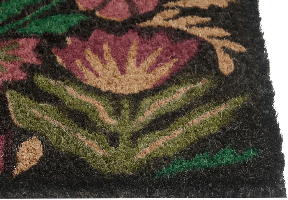 Beliani „SELAWIK“ durų kilimėlis, spalvingas, 50 × 80 cm, gėlių raštas, kokosų pluoštas