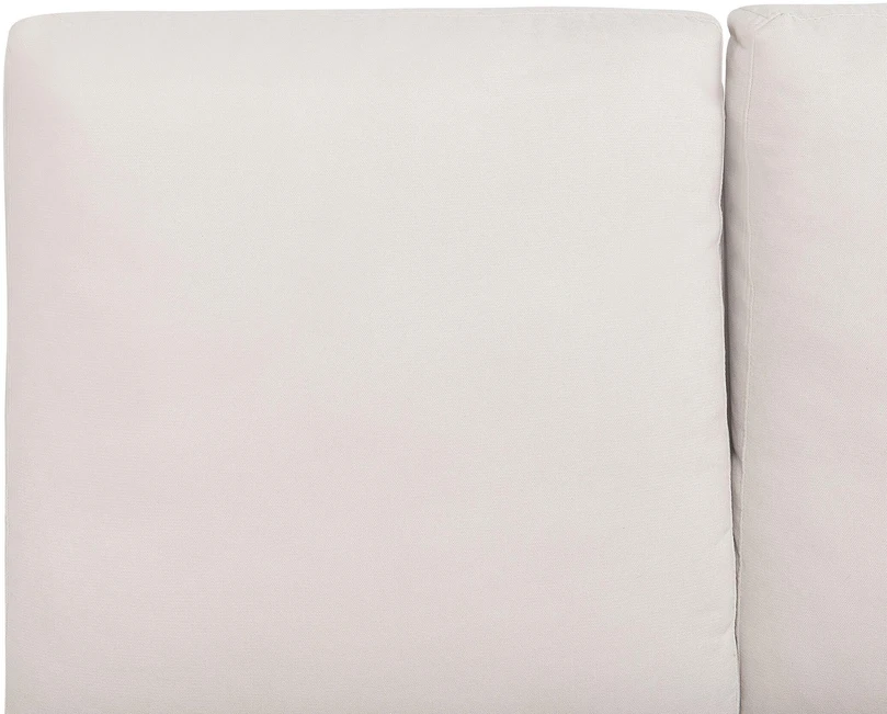 Beliani Šenilinė lova MELLE 140 x 200 cm šviesiai smėlio spalvos
