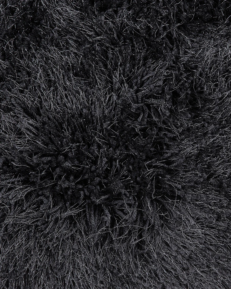 Beliani Šerpetotas kilimas CIDE juodas 140 x 200 cm