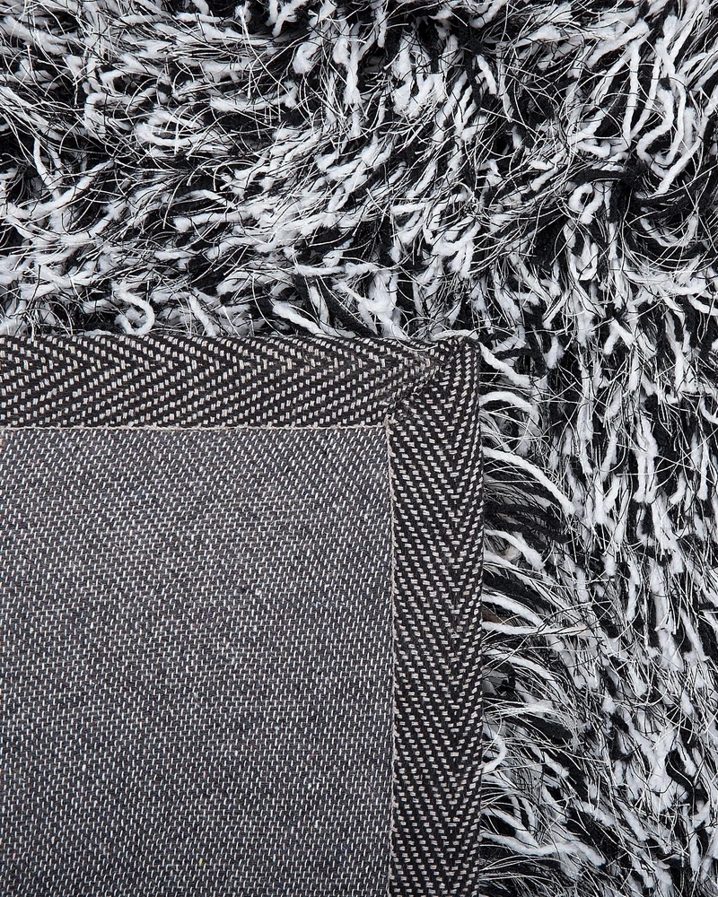 Beliani Shaggy kilimas CIDE juodas/baltas 200 x 300 cm