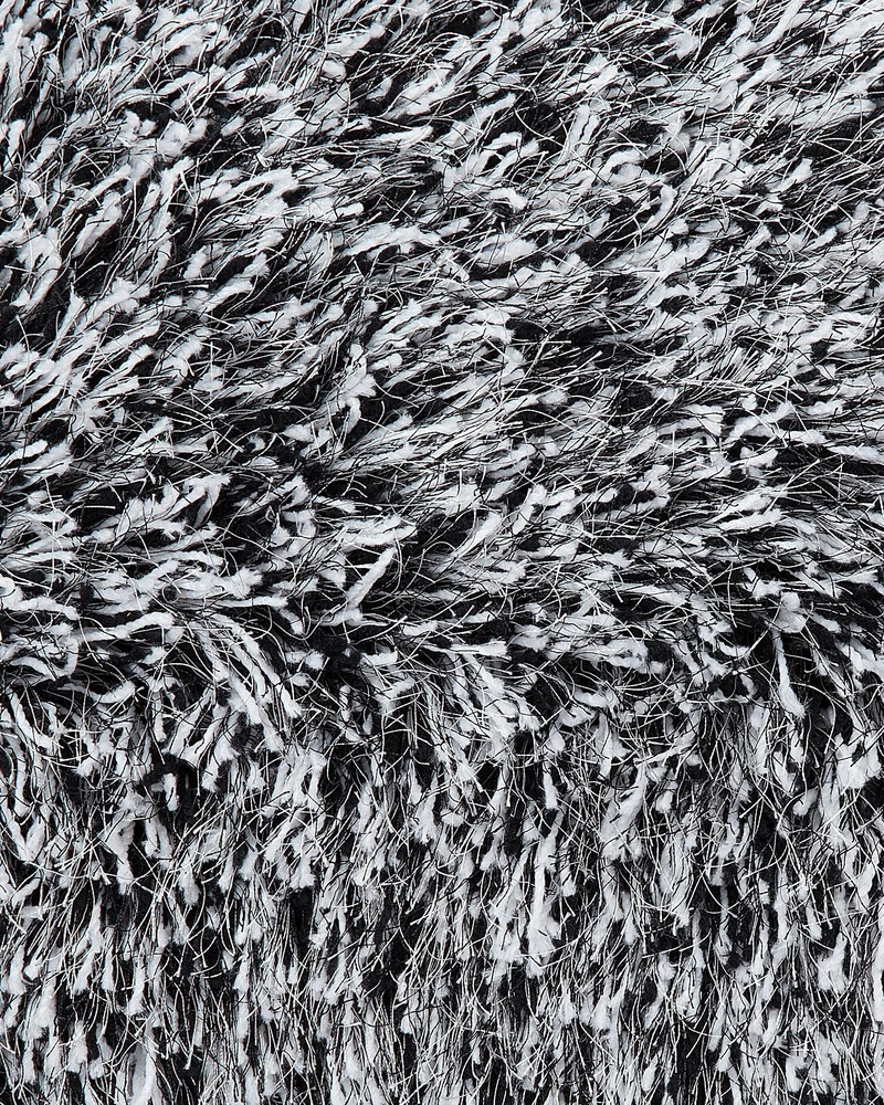 Beliani Shaggy kilimas CIDE juodas/baltas 140 x 200 cm