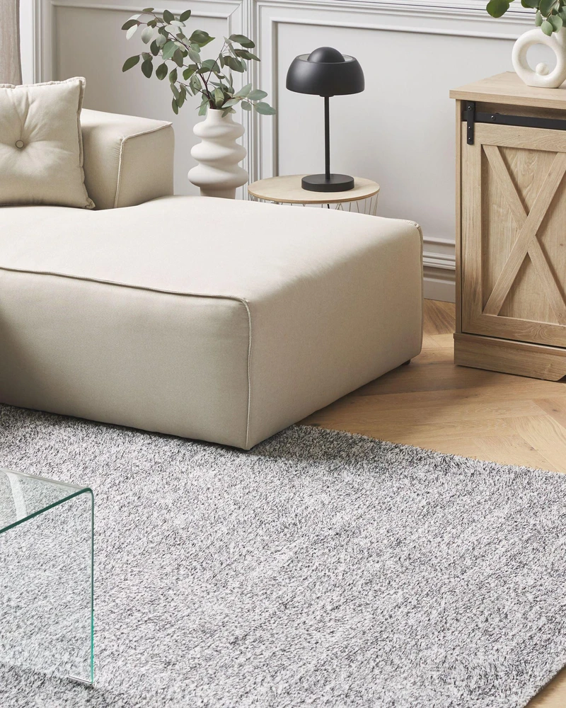 Beliani Shaggy kilimas DEMRE pilkas 160 x 230 cm