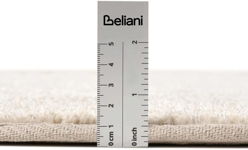 Beliani Shaggy kilimas DEMRE smėlio spalvos ø 140 cm