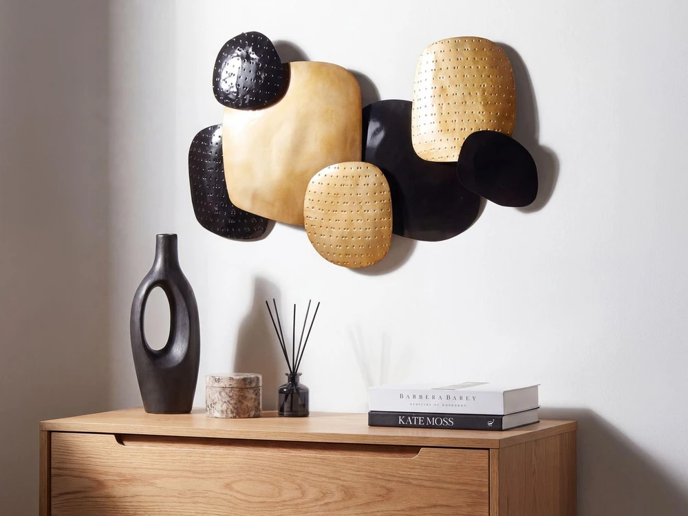 Beliani Sieninė dekoracija HAFNIUM Metal 48 cm auksinė