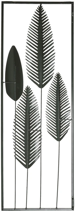 Beliani Sieninė dekoracija NIOBIUM Lapas Metalas 90 cm Sidabrinė