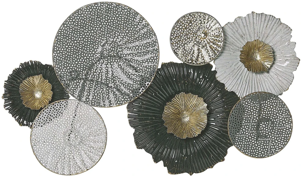 Beliani Sieninė dekoracija ZIRCONIUM Metal 38 cm Juoda
