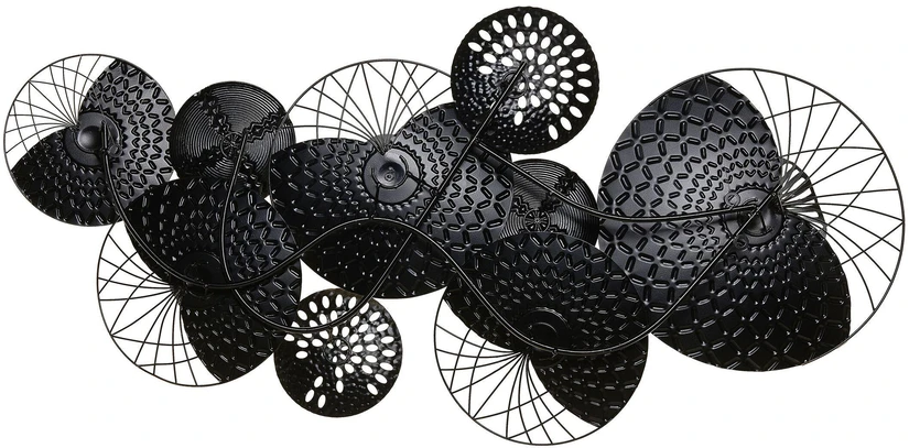 Beliani Sieninis dekoras CESIUM metalinis 58 cm sidabrinės spalvos