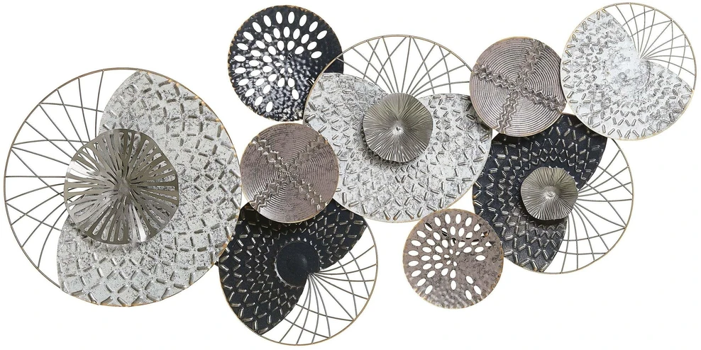 Beliani Sieninis dekoras CESIUM metalinis 58 cm sidabrinės spalvos