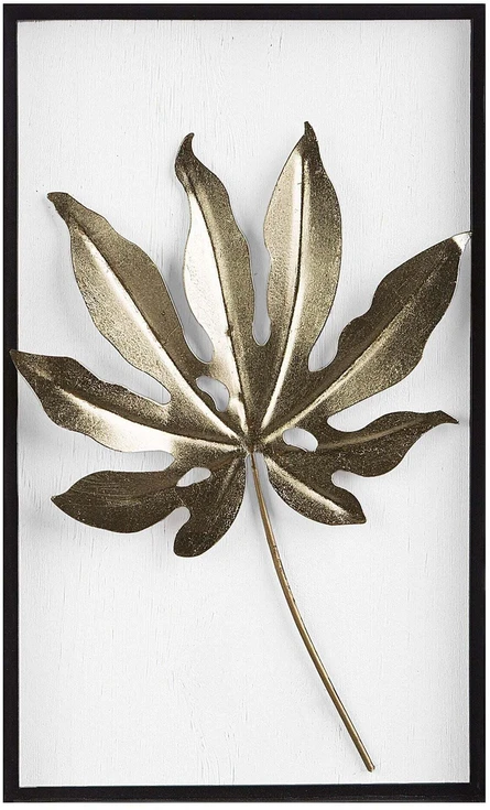 Beliani Sieninis dekoras CURIUM Lapas, metalinis, 50 cm, spalvotas