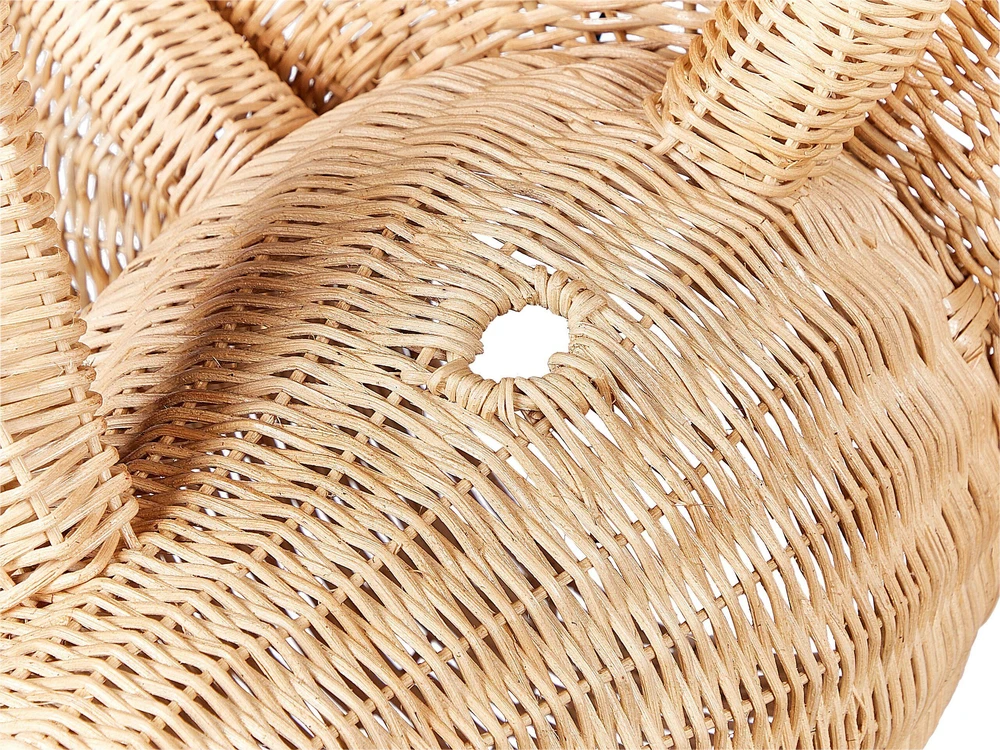 Beliani Sieninis dekoras Dinozauras BIOKO Rattan 44 cm Natūralus