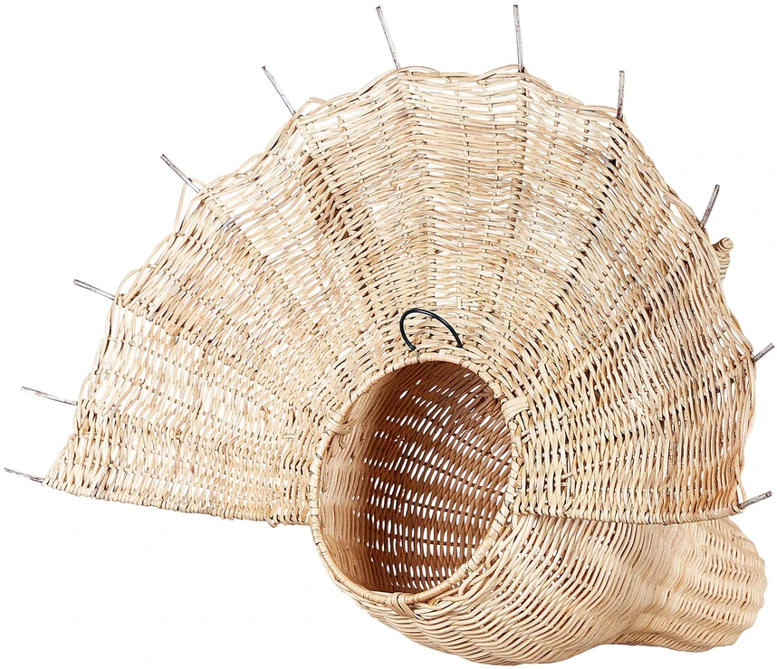 Beliani Sieninis dekoras Dinozauras BIOKO Rattan 44 cm Natūralus