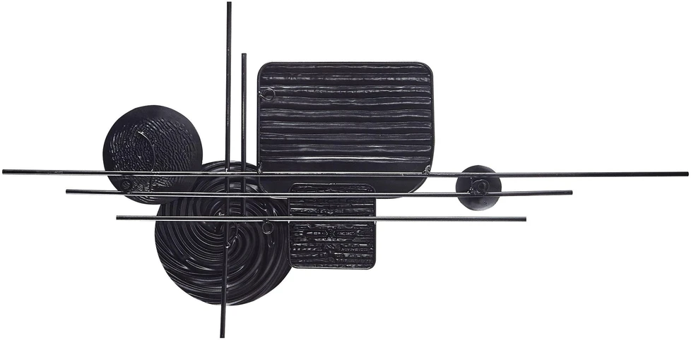 Beliani Sieninis dekoras OVAR Metal 50 cm pilkas