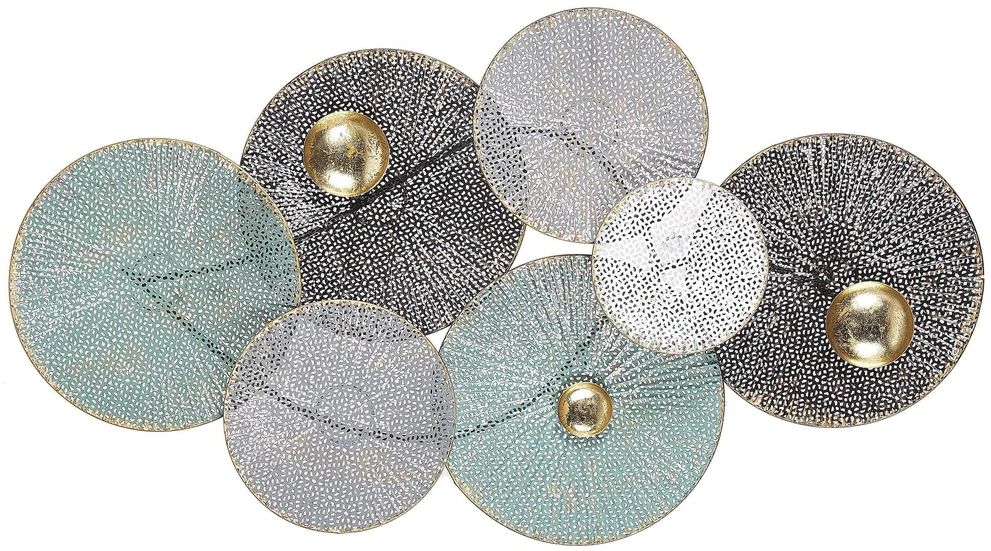 Beliani Sieninis dekoras POLONIUM metalinis 49 cm spalvotas