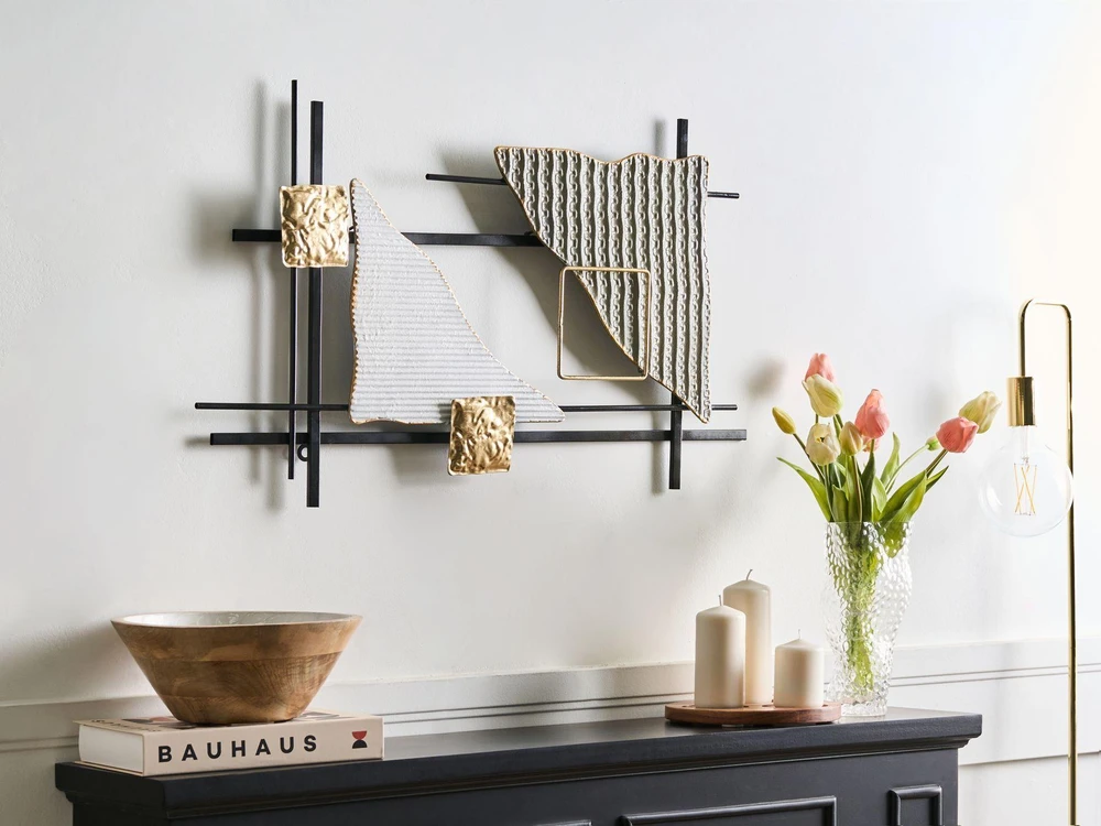 Beliani Sieninis dekoras PORTMARNOCK metalinis 45 cm spalvotas