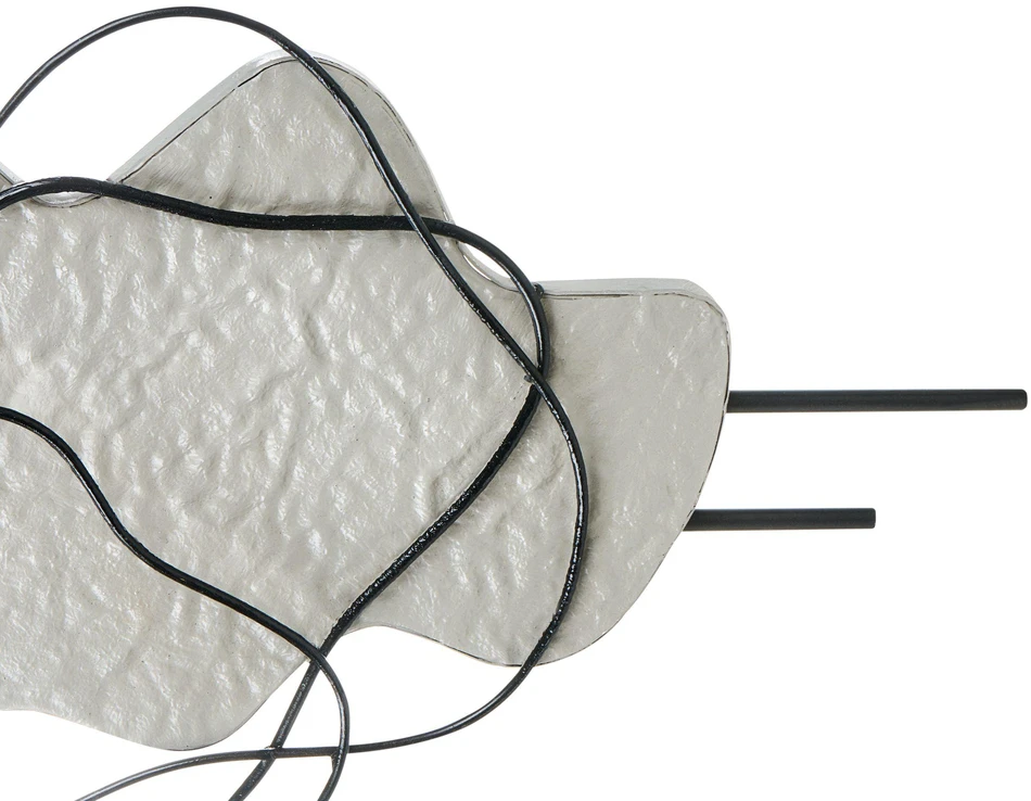 Beliani Sieninis dekoras SALLINS 48 cm metalinis juodas