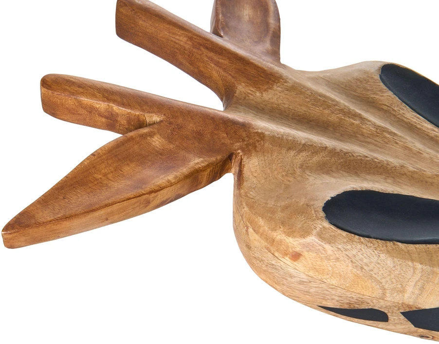 Beliani Sieninis dekoras Žirafa EKPOMA Mango mediena 68 cm šviesiai rudas